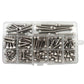 304 stainless steel socket head cap screw kit with assorted screws in clear compartment box