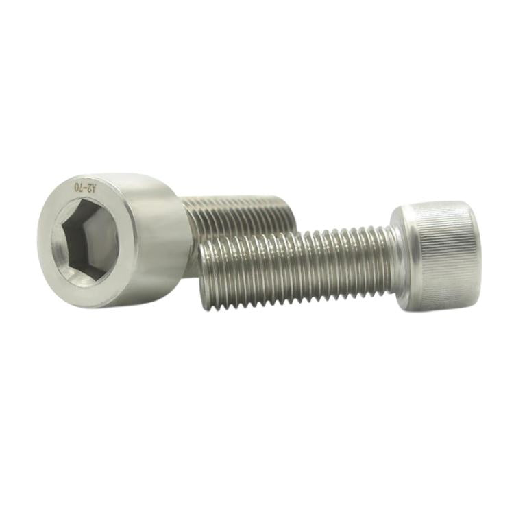 304 stainless steel socket head cap screw with hex socket drive and threaded shank