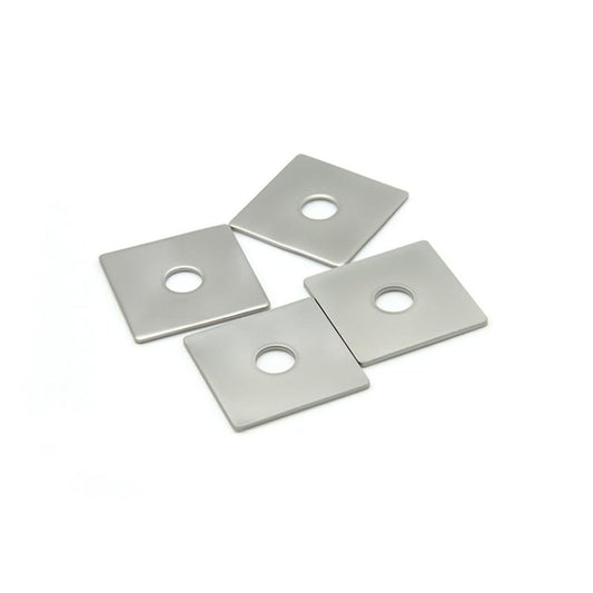 304 Stainless Steel Square Flat Washer Kit M3 M4 M5 M6 M8 M10 M14 Thick Square Plate Washers, 107 PCS/Box