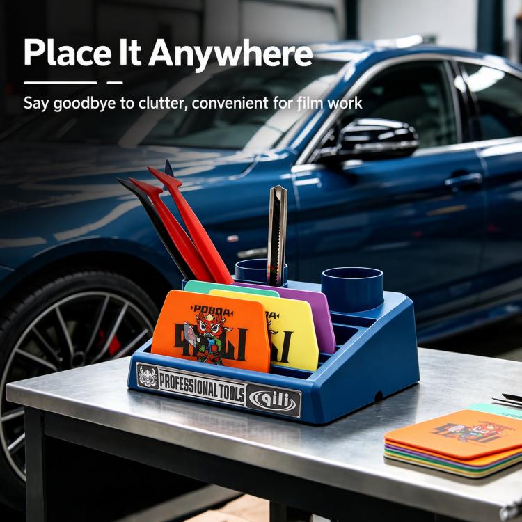 qili Car Window Tinting Tool Multifunctional Squeegee Storage Box
