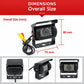Black infrared reversing camera with AV cable and metal mounting frame
