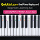 Piano Key Notes Guide 88Keys Removable Piano Notes Label, 88 Keys/Box