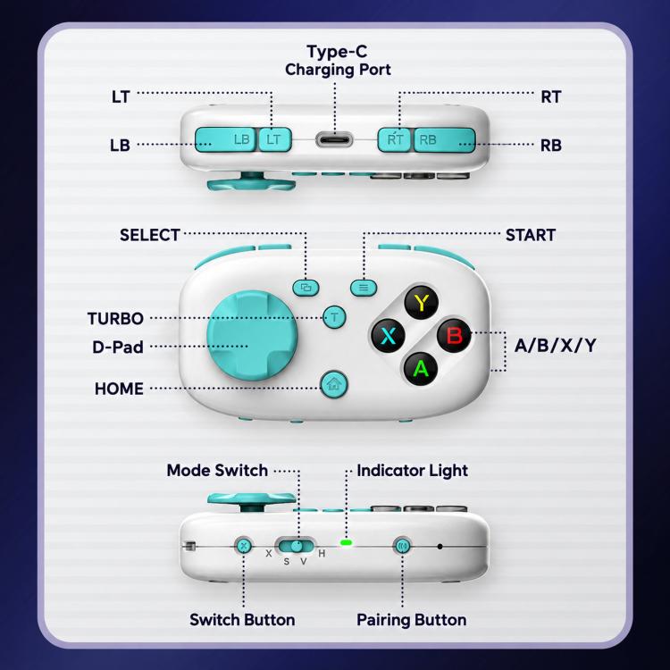 BSP Y05 Mini Pocket Bluetooth Game Controller Portable Wireless Gamepad
