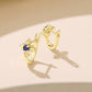 Vintage-style Iris Design S925 Silver Posts With Brass Ear-back Clasps, YIE434