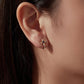Vintage-style Iris Design S925 Silver Posts With Brass Ear-back Clasps, YIE434