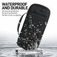 Black hard EVA waterproof case with zipper, beaded water droplets on surface