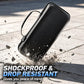 Black hard EVA case angled on concrete with drop-resistant protective shell
