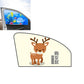 Fawn-themed beige car window magnetic sunshade with a standing deer cartoon.