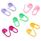 Mixed pastel plastic pin mark clips, curved U-shaped weaving connectors