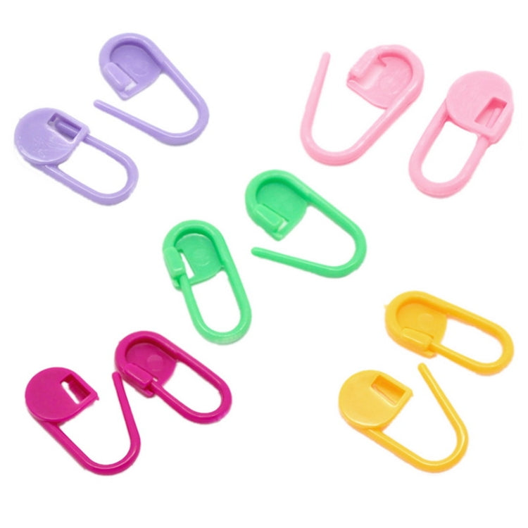 Mixed pastel plastic pin mark clips, curved U-shaped weaving connectors