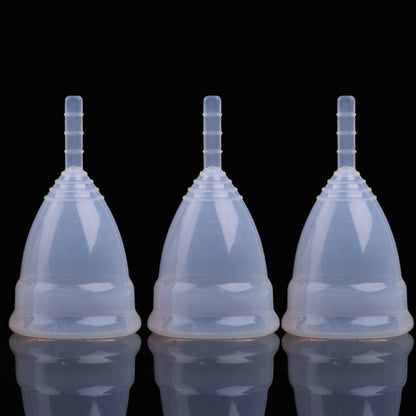 3PCS Reusable Soft Cup Medical Grade Silicone Menstrual Cup, Large, Small