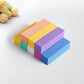 Colorful manicure nail buffer blocks, stacked four-sided sanding cubes