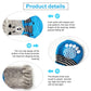 Pet anti-slip socks close-up, striped knit with paw-dot non-slip sole