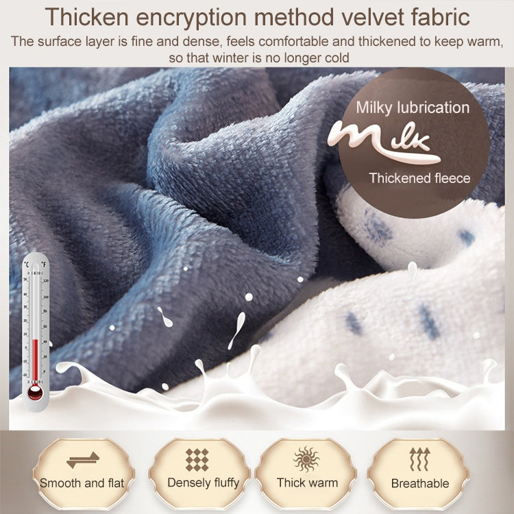 Double-thick fleece blanket fabric close-up in blue-gray plush pile