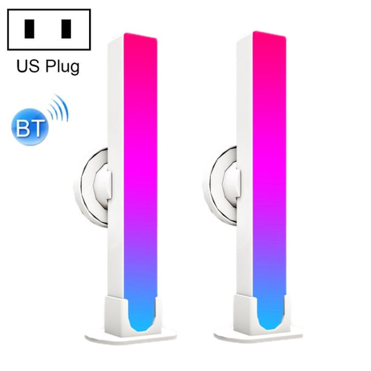 2pcs/box RGB Desktop Background Music Rhythm Pickup Ambient Light, Bluetooth, WiFi