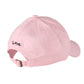 Pink baseball cap with 'Love' embroidery and adjustable back strap