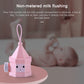 Pink three-tier milk powder box with hanging loop for dispensing milk powder