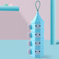 Portable 4-compartment baby milk powder storage box with stackable lids, blue