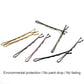 Assorted bobby pin set with gold, black, and rose-tone accents, laid out