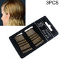3-piece hair clip set with black and gold comb teeth on display card