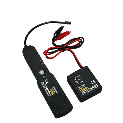 Black car circuit line finder tester with red-and-black alligator clip cables