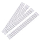 White cross-stitch template sheets with rectangular grid hole designs