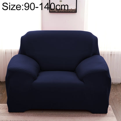Dark blue single-seat sofa cover with matching pillow case, all-inclusive universal fit