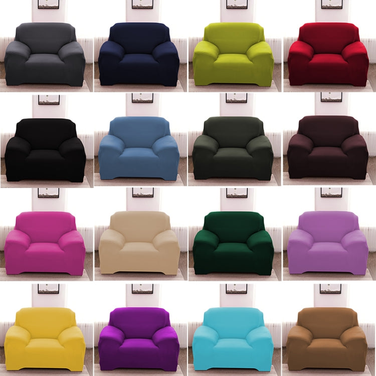 Universal single-seat sofa cover set in multiple colors with matching pillow case