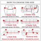 Sofa cover size guide diagram for 1-, 2-, 3-, and 4-seat covers