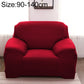 Red single-seat sofa cover with matching pillow case, all-inclusive universal fit