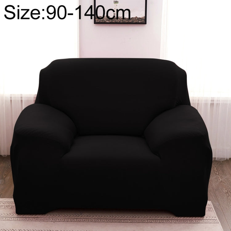 Black single-seat sofa cover with matching pillow case, all-inclusive universal fit