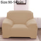 Universal single-seater sofa full cover set in beige, with pillow case
