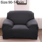 Universal single-seater sofa full cover set in dark gray/charcoal, with pillow case