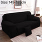 Universal two-seater sofa full cover set in black, with pillow case