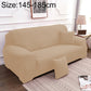 Universal two-seater sofa full cover set in light beige, with pillow case