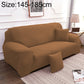 Two-seater brown sofa cover set with matching pillow case