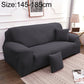 Two-seater dark gray sofa cover set with matching pillow case