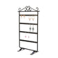 Black jewelry stand display with top earring hooks and multiple dangling earrings shown.