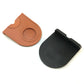 Set of corner coffee pads: brown/orange and black with raised circular textured inserts.