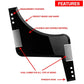 Black beard line shaping template with dual combs and straight edge