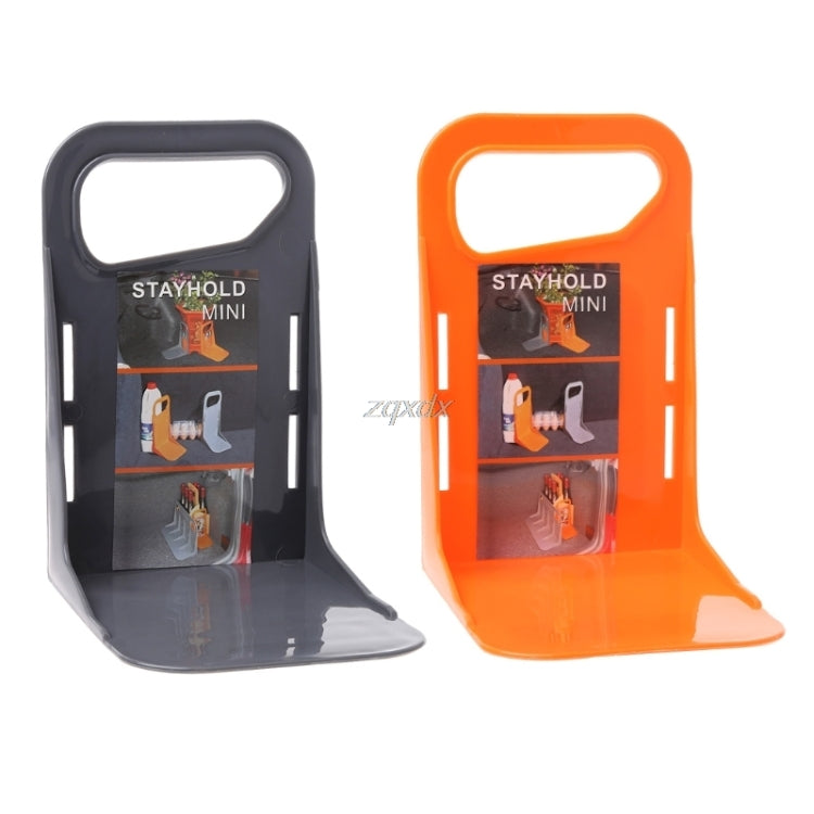 Orange plastic car trunk partition baffle bracket with handle and built-in divider