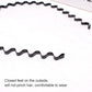 Black wavy zigzag hair headband pair with closed ends, flexible for comfort