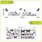Sweet Dreams Wall Stickers Bedroom DIY Home Decoration