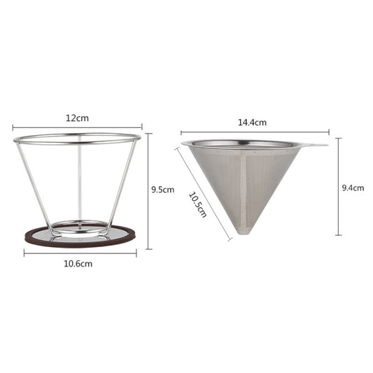 Stainless Steel Filter Cone Filter Cartridge Tea Coffee Free Paper Filter Cup, Stainless Steel Filter