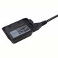Black charging cradle dock with USB cable, front view of charger base