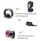 Black charging cradle base with USB cable, contact alignment shown