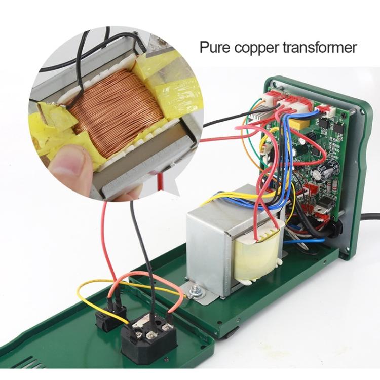 BST-878D rework station with open casing showing internal circuitry and transformer