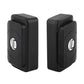 Black GPS tracker front views with status button and circular emblem