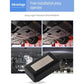 Black GPS tracker magnet mounting under a vehicle near the chassis