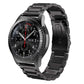 Black stainless steel watch band showing clasp and connected link chain, 22mm